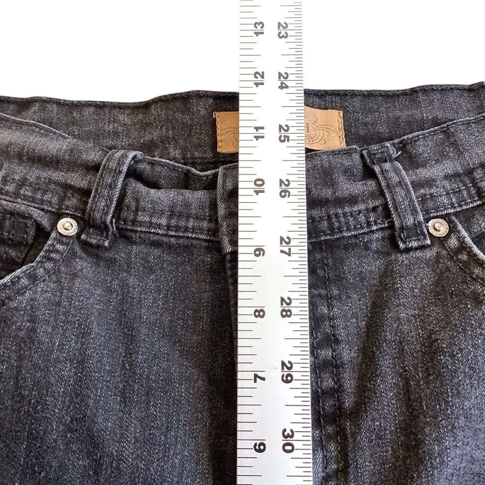 Vintage Y2K 90s Hannah Black Wash‎ High Rise Denim Bermuda Shorts Size 10